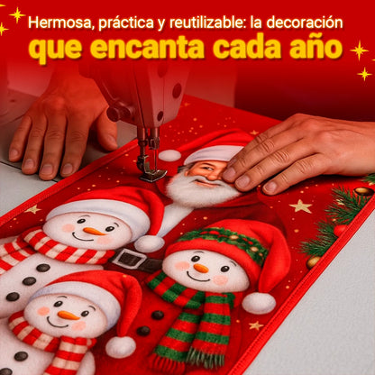 Cubrepuertas Navideña JingleDoor 90x210cm – Tela Reutilizable y Resistente a la Lluvia