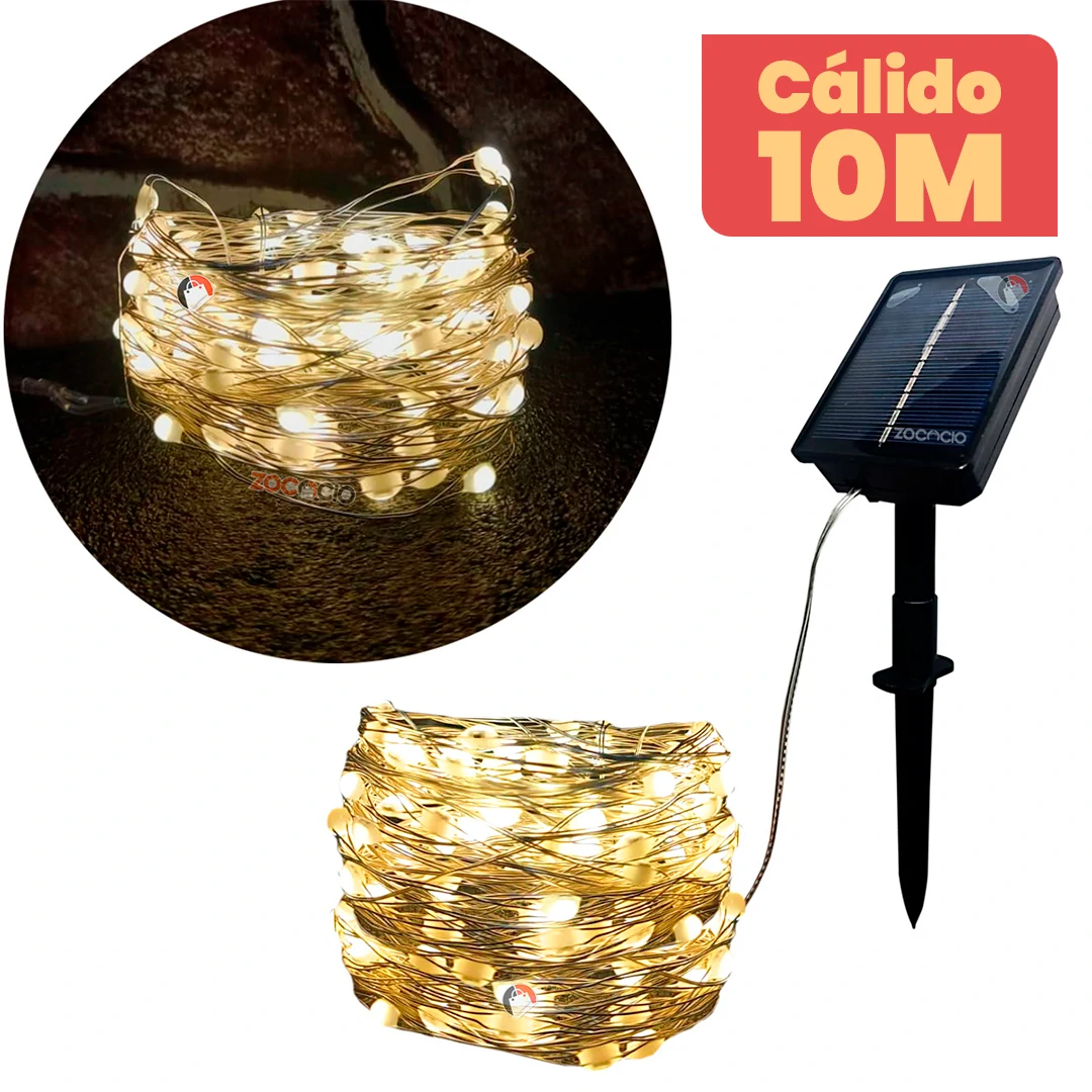 Guirnalda Solar Navideña SantaGlow – Flexible, Sin Cables, y con 8 Modos de Brillo