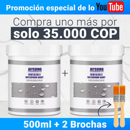 Doble sellado, mismo precio: Llévate 2×500 ml + 2 brochas