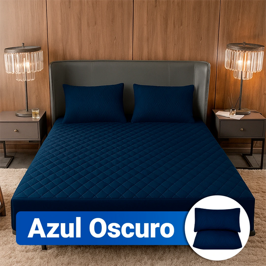 SoftRest Protector de Colchón de Microfibra Transpirable – Incluye 2 Fundas de Almohada